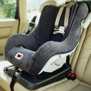 A child safety seat in a car