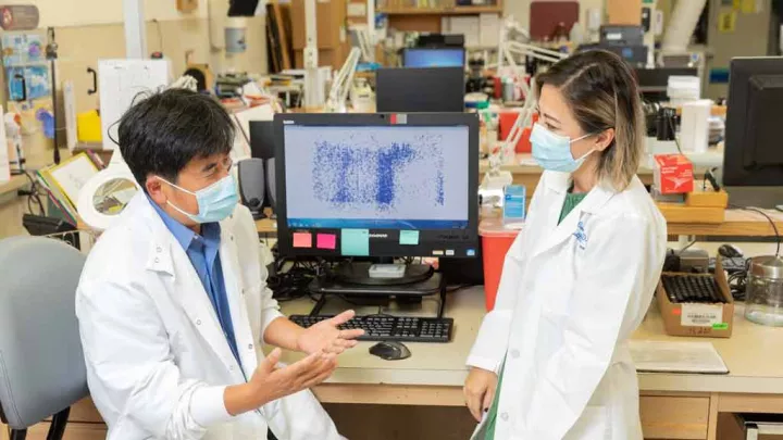 Dr. Gai and Dr. Dien Bard in the Laboratory