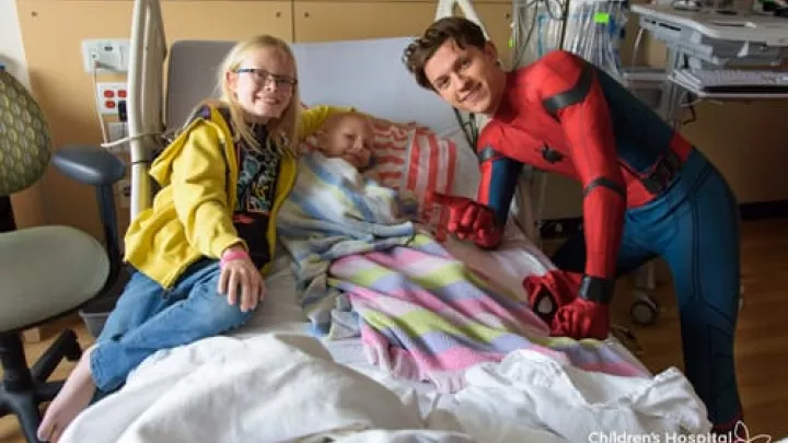 Tom Holland Spider-Man at CHLA