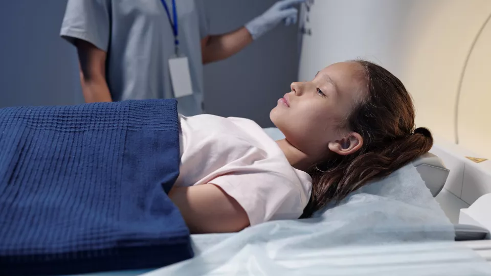 brown skinned girl and MRI
