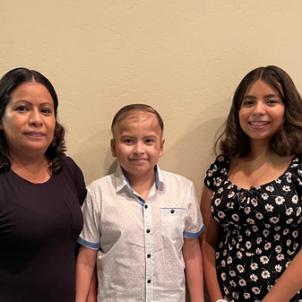 Daniel with mom, Rosalba, and sister, Lily