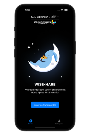 A sleepy cartoon rabbit cradles a small owl on the screen of a smart phone