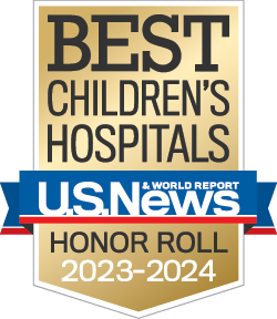 Logo - Best Children's Hospitals - U.S. News & World Report - Honor Roll 2023 to 2024