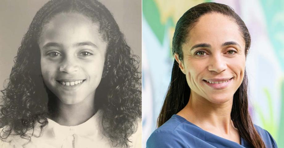 Photos of Bianca Edison as a child and adult