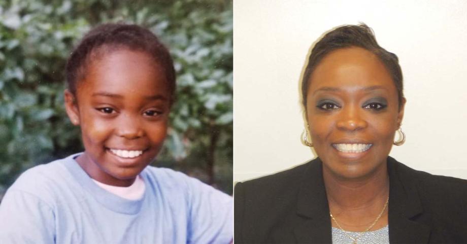 Photos of Malika Maddison as a child and adult