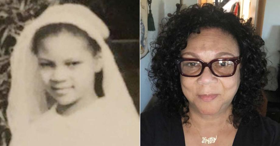 Photos of Yvette Jones as a child and adult
