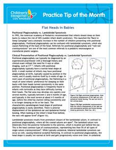 Thumbnail image of flat heads in babies PDF downloadable content | Children's Hospital Los Angeles