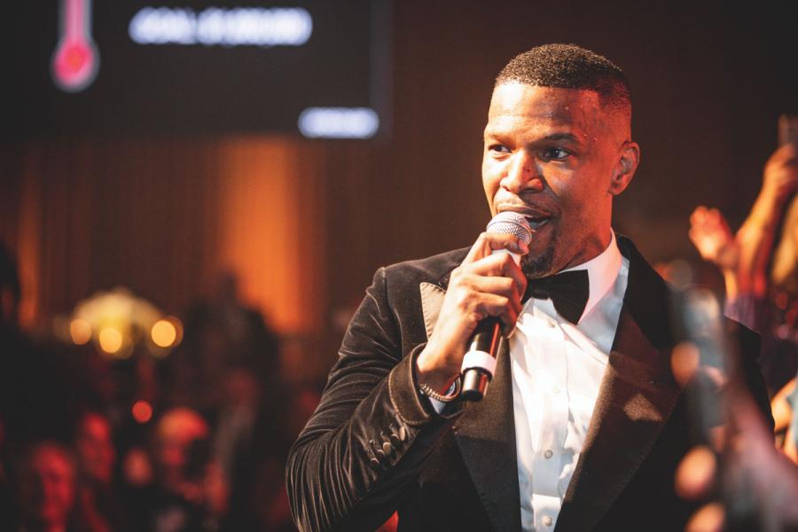 Oscar-winning actor Jamie Foxx served as emcee at the gala.