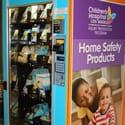 A vending machine that holds child safety and baby-proofing products, labeled Home Safety Products