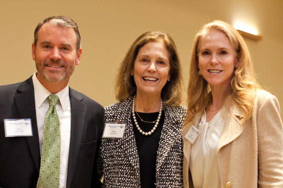Left to right: Kjell Hult, MD, Peggy Galbraith, a member of the CHLA Foundation Board of Trustees, and Kate Galbraith Hult