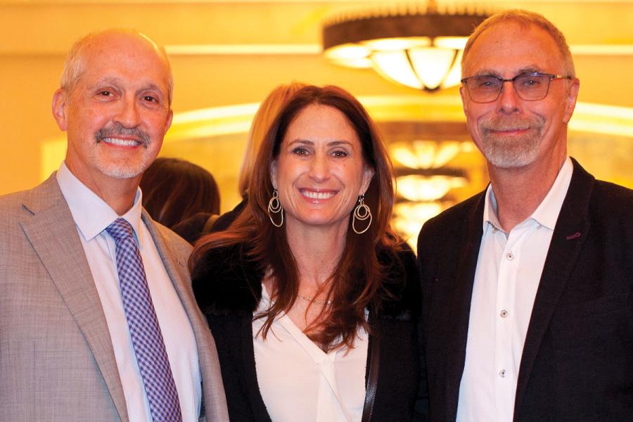 Left to right: Robert Shaddy, MD, CHLA Foundation Trustee Elisa Schenkman and Mitchell E. Geffner, MD, Chief Emeritus of the Center for Endocrinology, Diabetes and Metabolism
