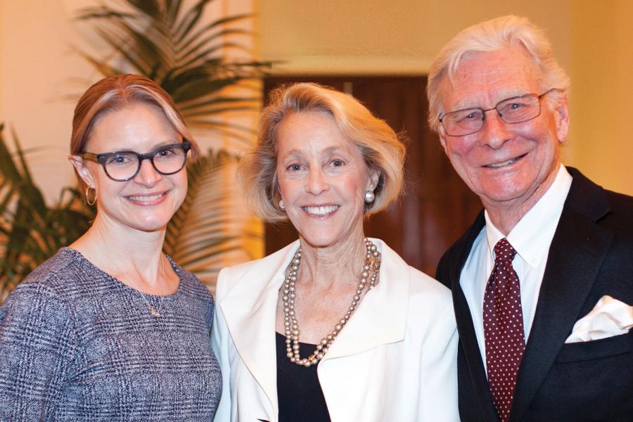 Left to right: Dr. Raymond, CHLA Foundation Trustee Brooke Anderson and Randy Ferguson