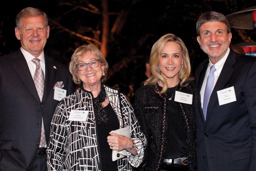 Left to right: Blaine Fetter; Mary Adams O’Connell and Nancy Caroline Meidel, both members of the CHLA Foundation Board of Trustees; and Paul S. Viviano