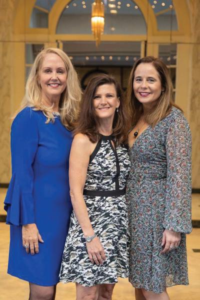 Left to right: Westside Guild members Linda Grossman and Sheri Sani, who co-chaired the Luncheon for Hope, and 2018 Westside Guild President Lee Ann Sanderson