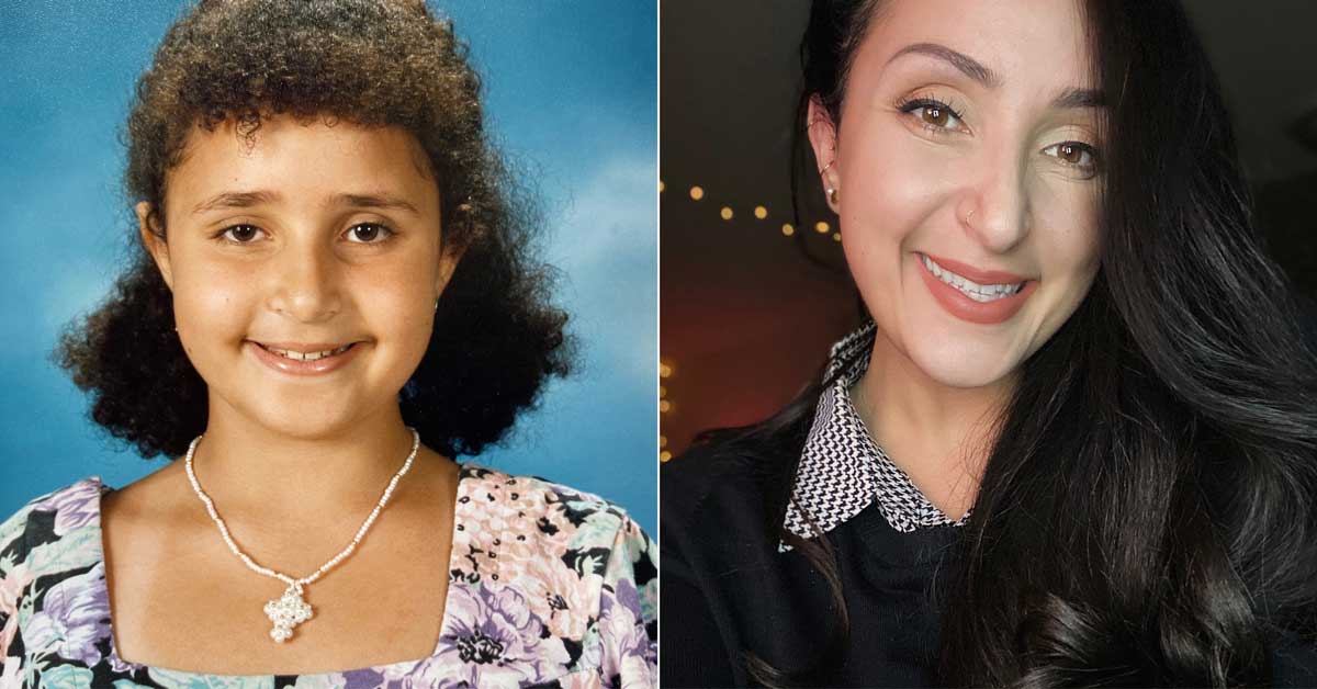 Christina Naguib as a child and as an adult