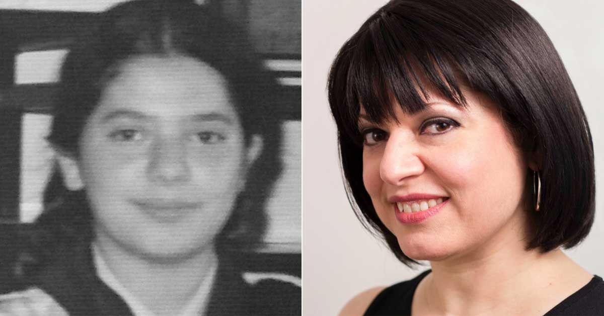Rita Mekhedjian as a child and as an adult