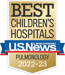 USNWR Badge - Best Children's Hospital - Pulmonology and Lung Surgery