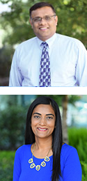 Portraits of Leo Mascarenhas, MD, MS and Rachana Shah, MD