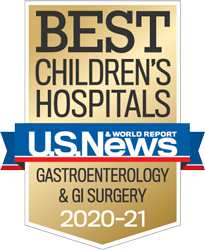 US News & World Report Seal for Best Children's Hospitals in Gastroenterology and GI Surgery